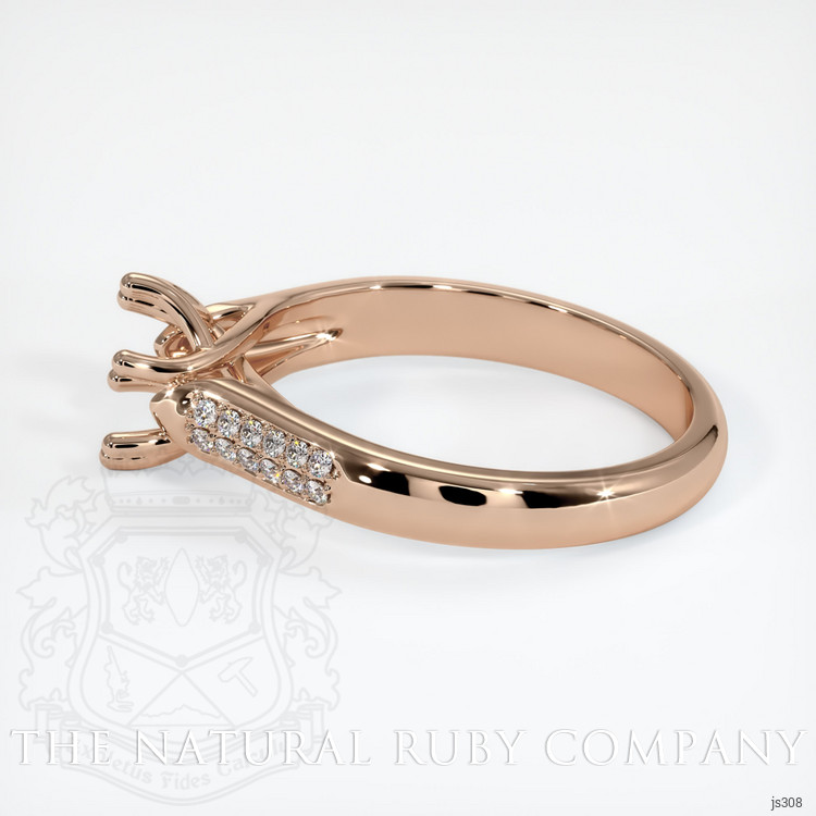18K Rose Gold Pave Ring Setting
