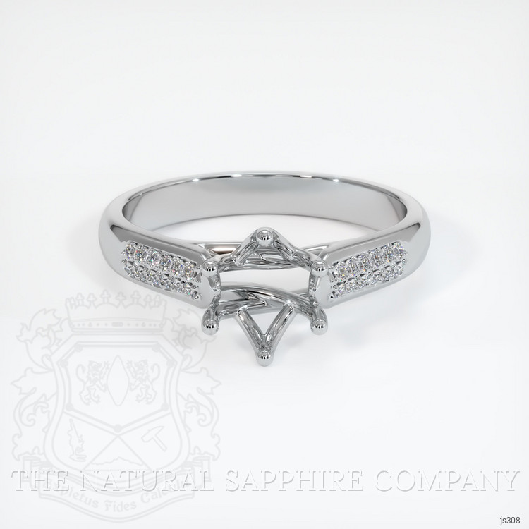 Silver Pave Ring Setting