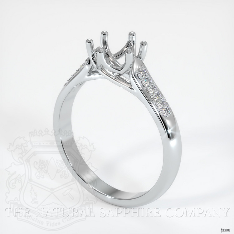 10K White Gold Pave Ring Setting