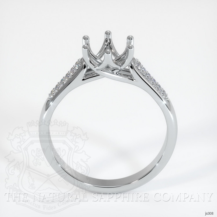 10K White Gold Pave Ring Setting