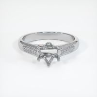 14K White Gold Pave Ring Setting Image