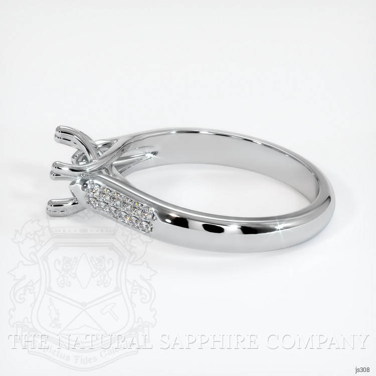 18K White Gold Pave Ring Setting