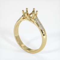 10K Yellow Gold Pave Ring Setting Video