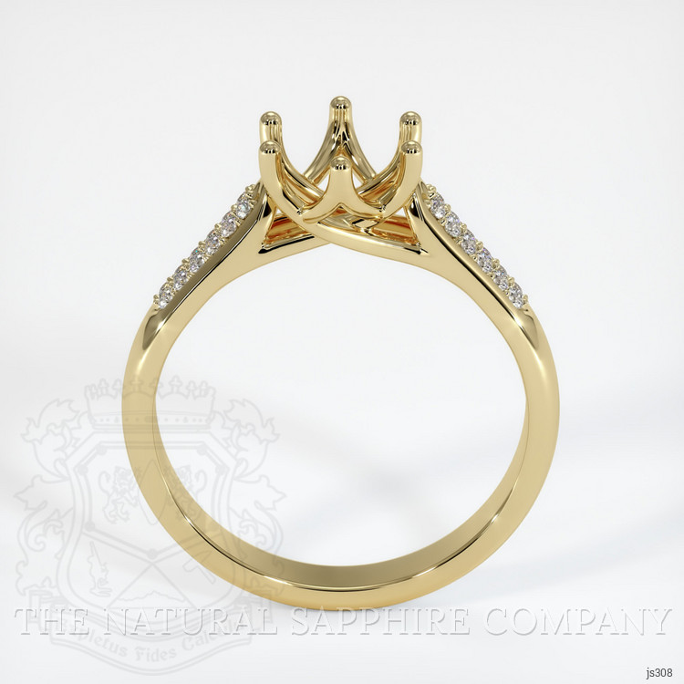 10K Yellow Gold Pave Ring Setting