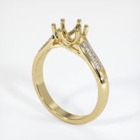 14K Yellow Gold Pave Ring Setting Video