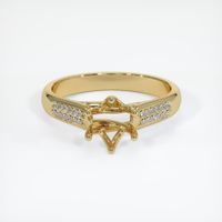 14K Yellow Gold Pave Ring Setting Image