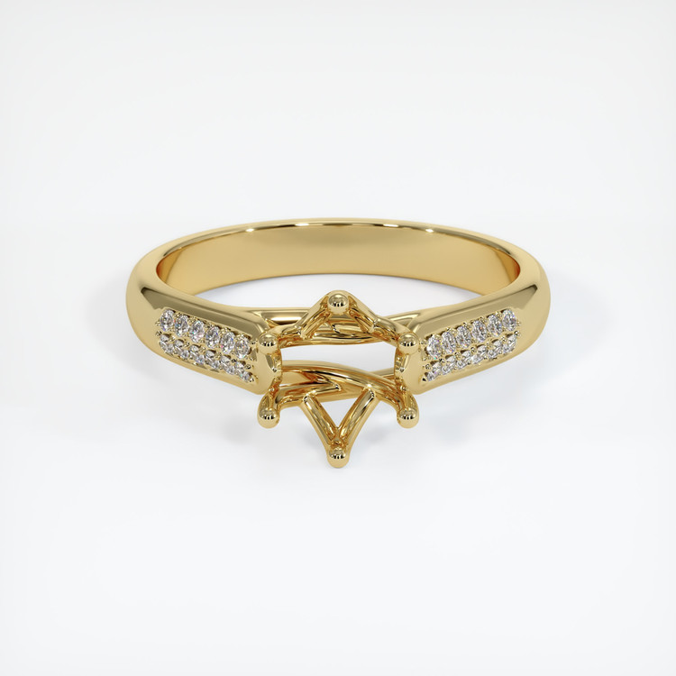 14K Yellow Gold Pave Ring Setting
