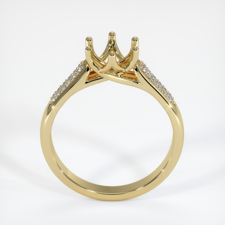 14K Yellow Gold Pave Ring Setting