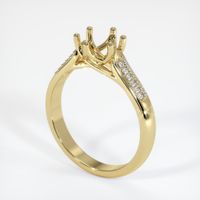 18K Yellow Gold Pave Ring Setting Video
