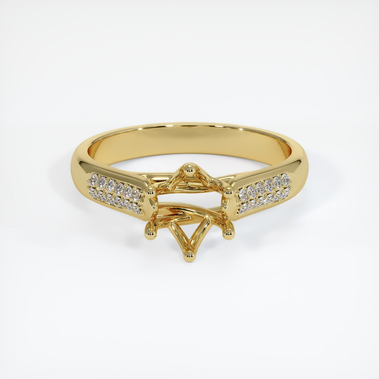 18K Yellow Gold Pave Ring Setting