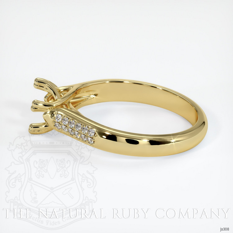 18K Yellow Gold Pave Ring Setting
