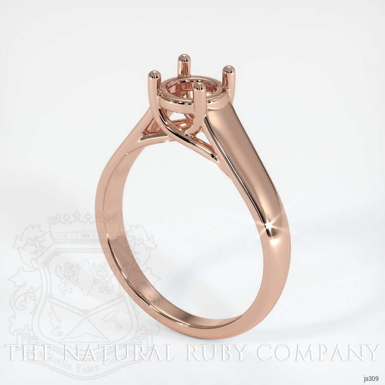 14K Rose Gold Solitaire Ring Setting