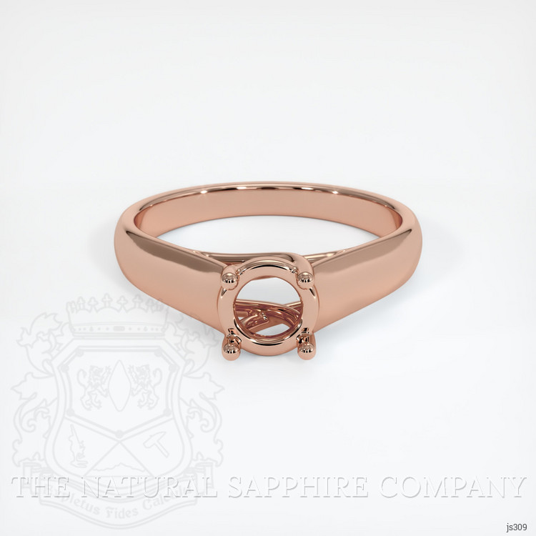 14K Rose Gold Solitaire Ring Setting