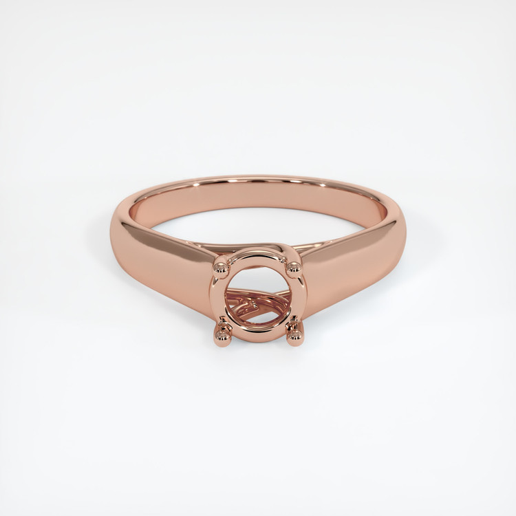 14K Rose Gold Solitaire Ring Setting