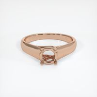 18K Rose Gold Solitaire Ring Setting Image