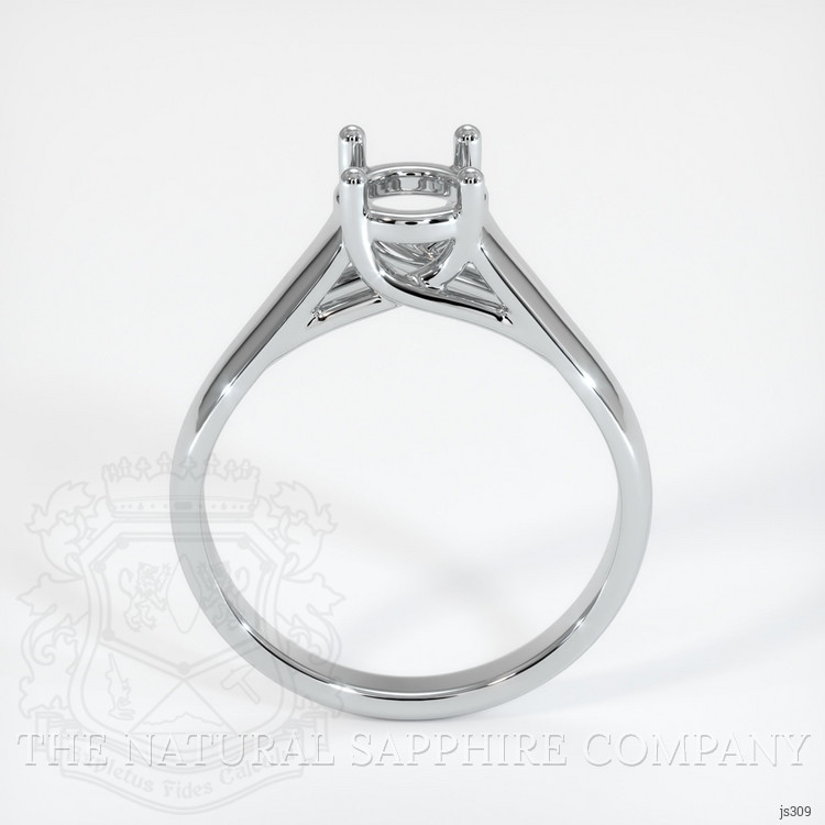 10K White Gold Solitaire Ring Setting