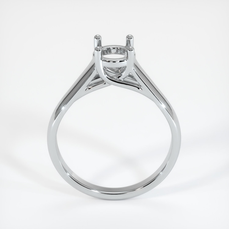 14K White Gold Solitaire Ring Setting