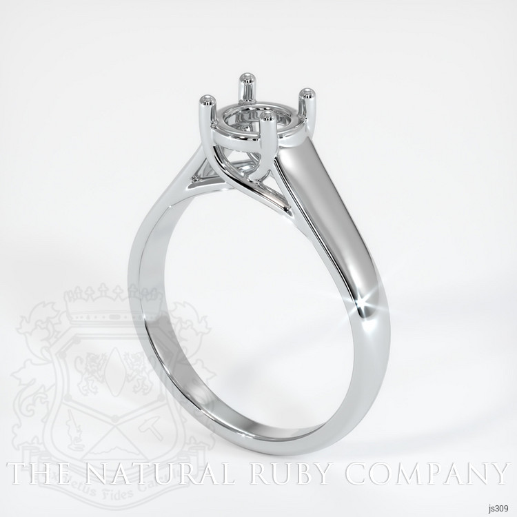 18K White Gold Solitaire Ring Setting