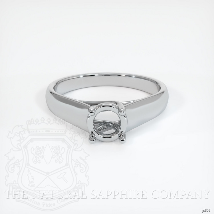 18K White Gold Solitaire Ring Setting
