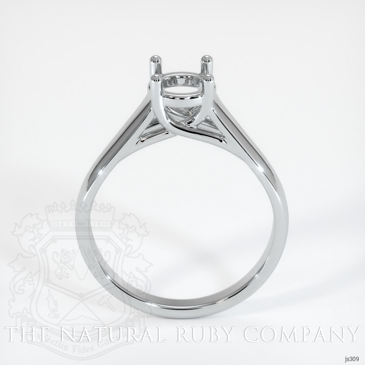 18K White Gold Solitaire Ring Setting