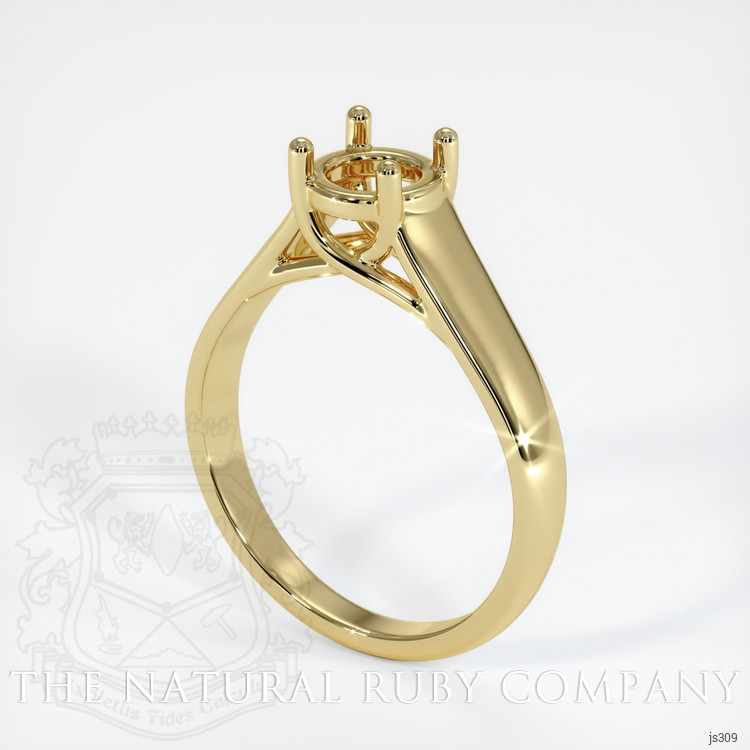 18K Yellow Gold Solitaire Ring Setting
