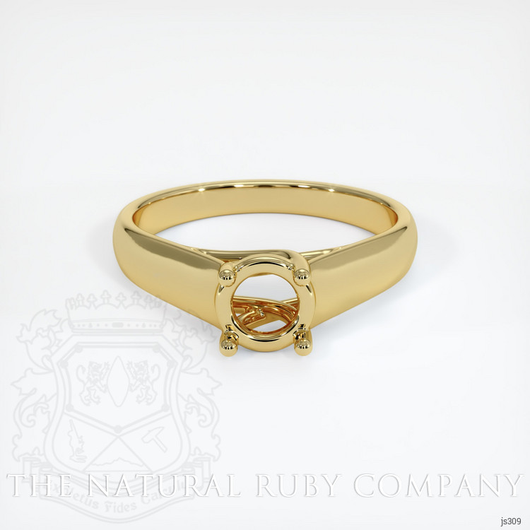 18K Yellow Gold Solitaire Ring Setting