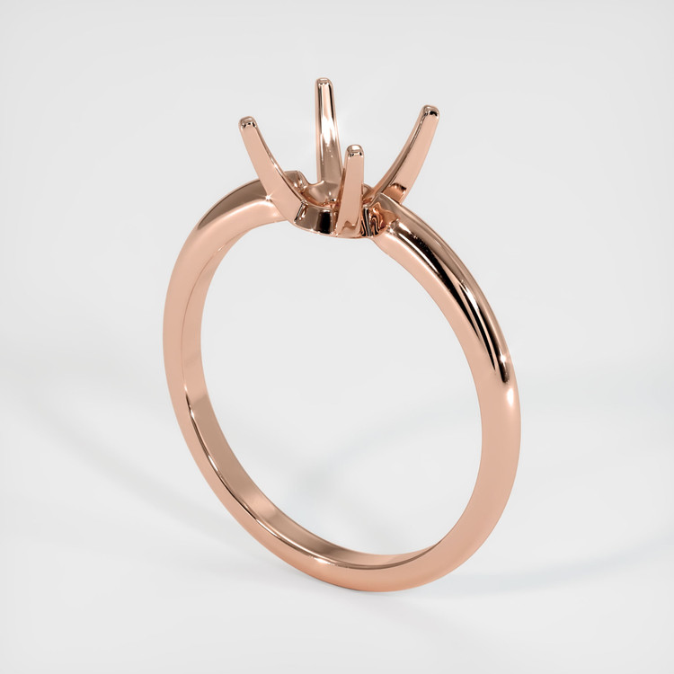 14K Rose Gold Solitaire Ring Setting