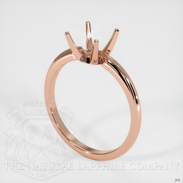 14K Rose Gold Solitaire Ring Setting
