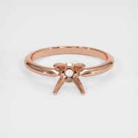 14K Rose Gold Solitaire Ring Setting Image