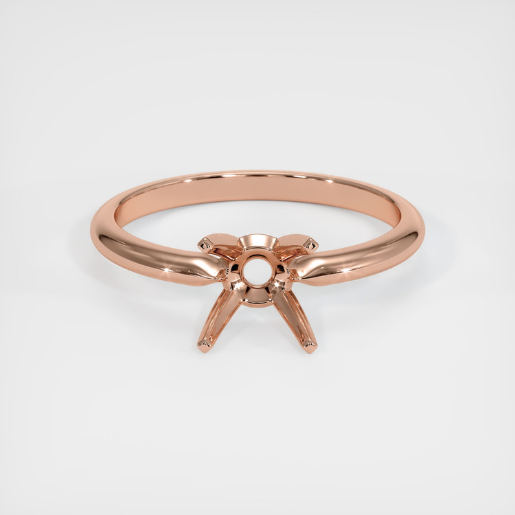 14K Rose Gold Solitaire Ring Setting