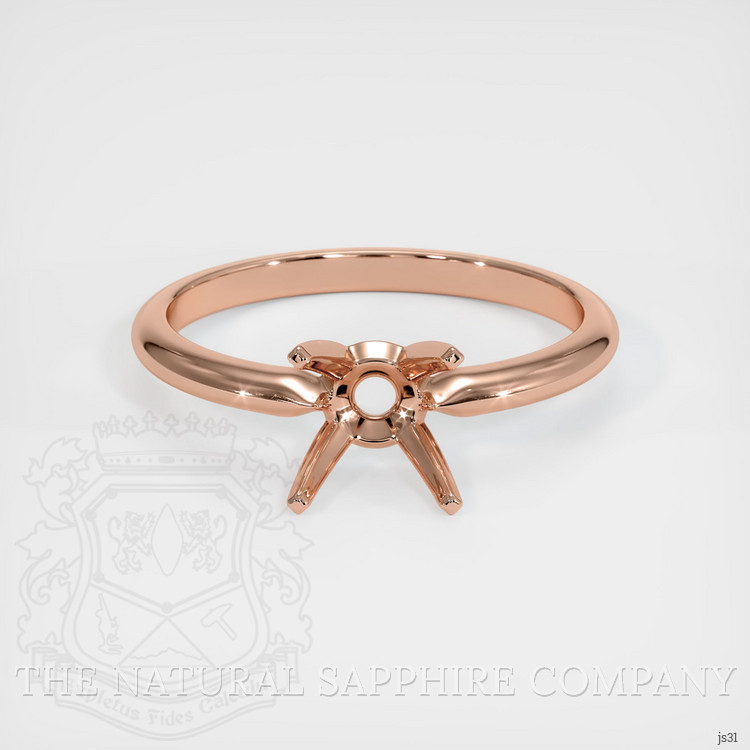 14K Rose Gold Solitaire Ring Setting