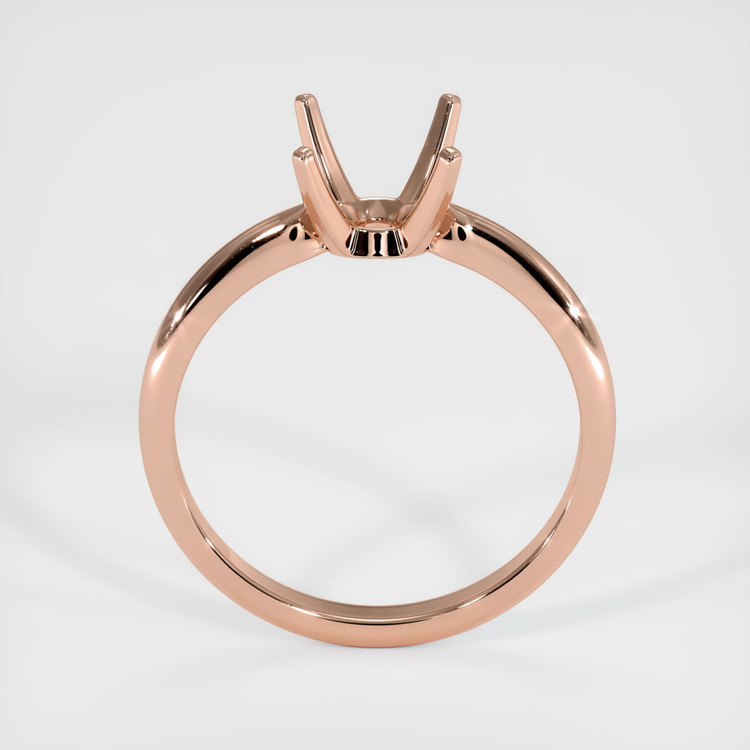 14K Rose Gold Solitaire Ring Setting
