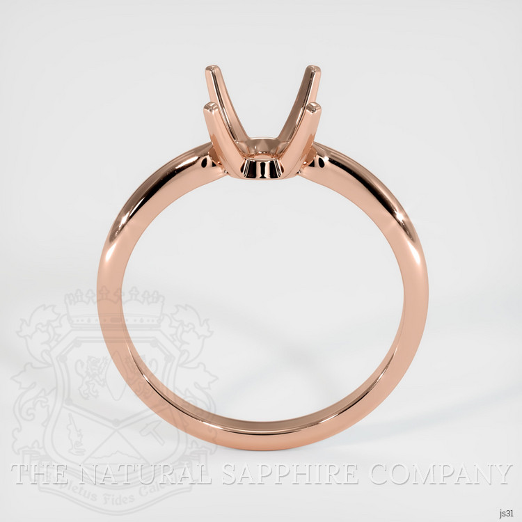 14K Rose Gold Solitaire Ring Setting