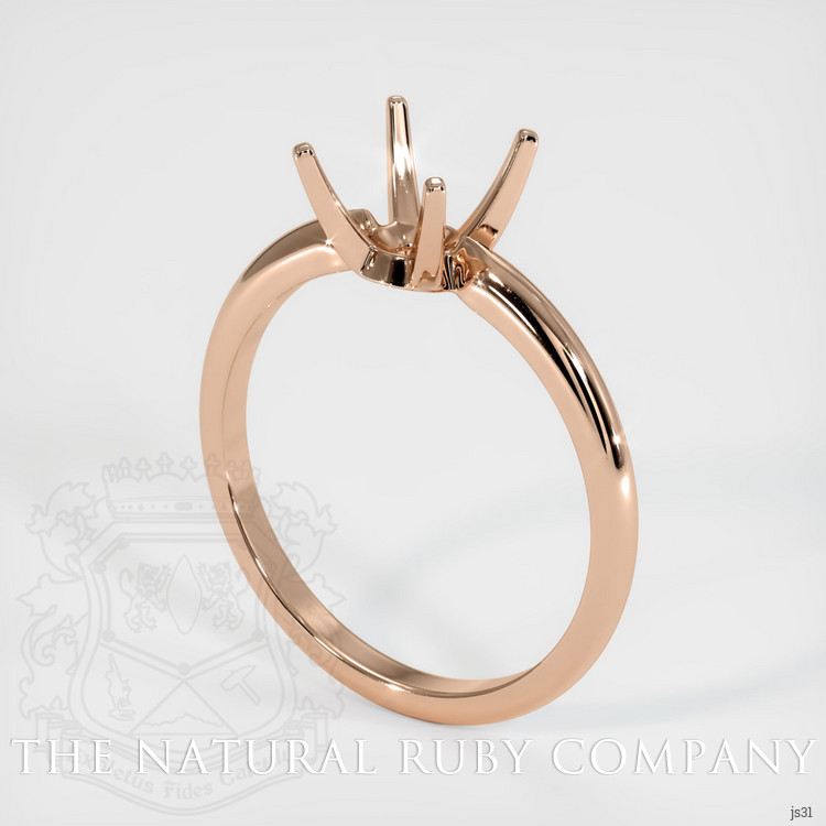 18K Rose Gold Solitaire Ring Setting
