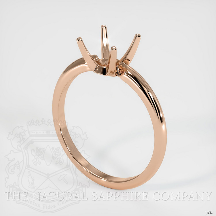 18K Rose Gold Solitaire Ring Setting