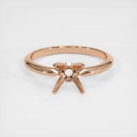 18K Rose Gold Solitaire Ring Setting Image