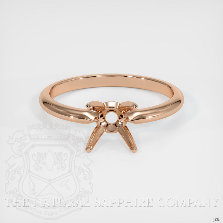 18K Rose Gold Solitaire Ring Setting