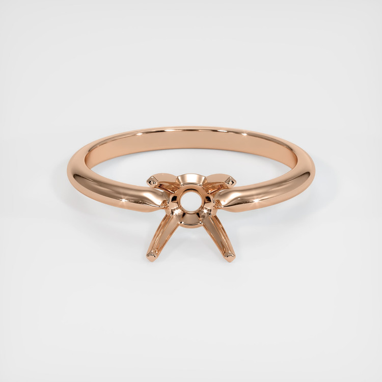 18K Rose Gold Solitaire Ring Setting
