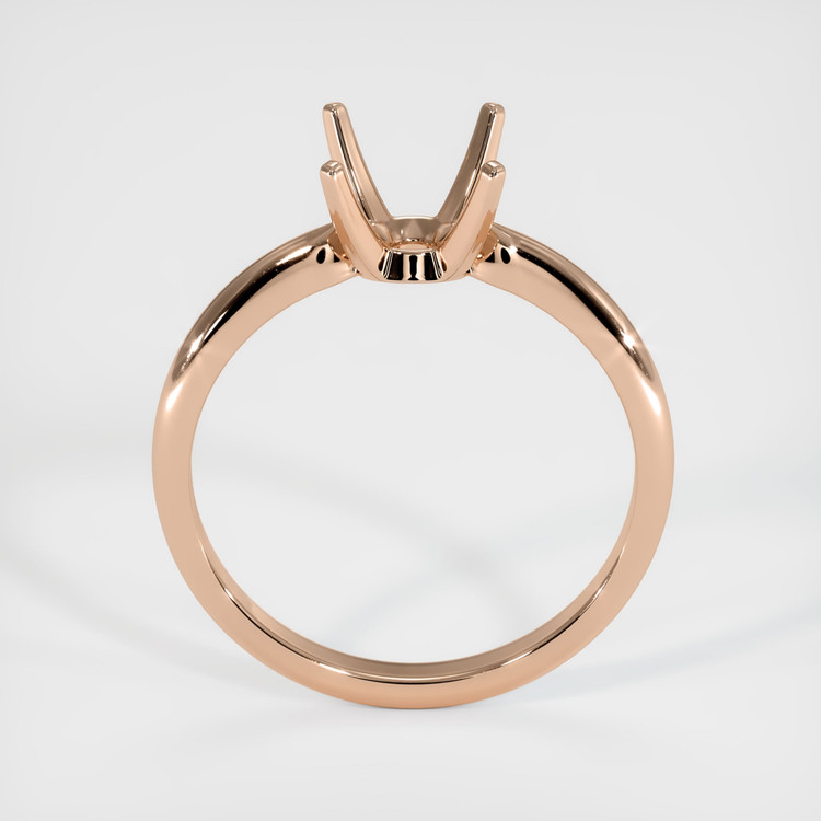18K Rose Gold Solitaire Ring Setting