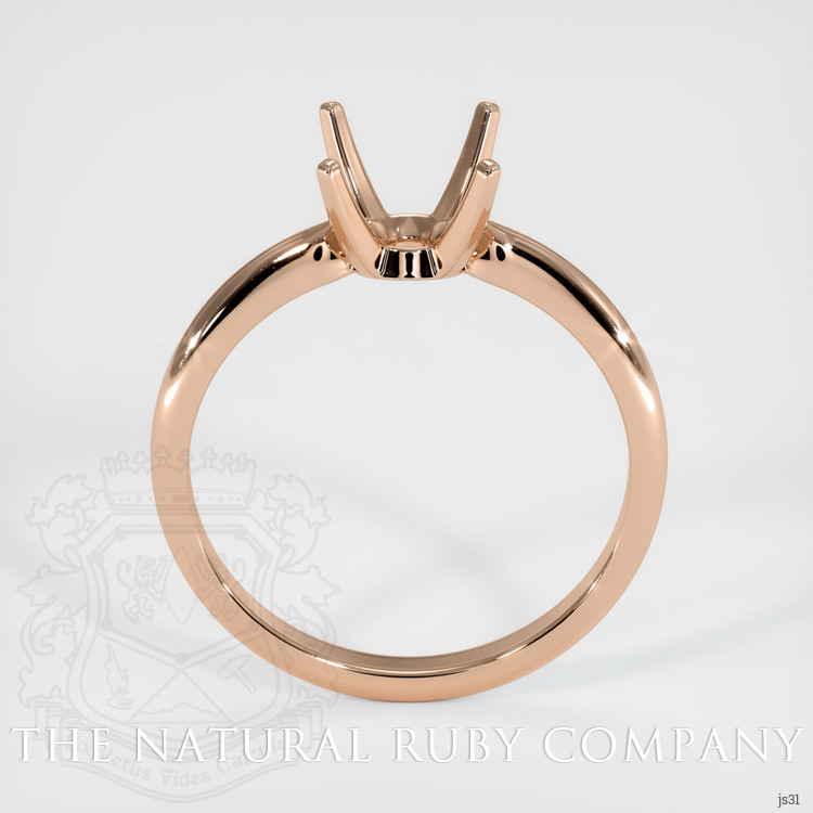 18K Rose Gold Solitaire Ring Setting
