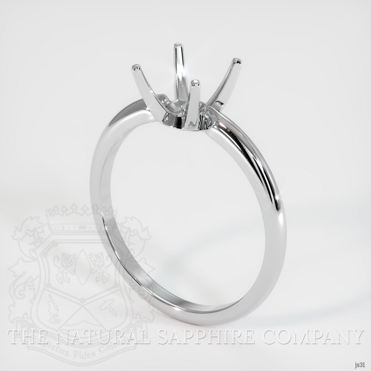 10K White Gold Solitaire Ring Setting