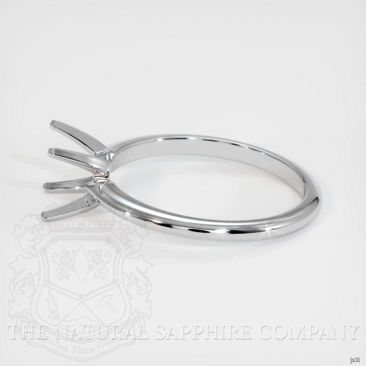 10K White Gold Solitaire Ring Setting