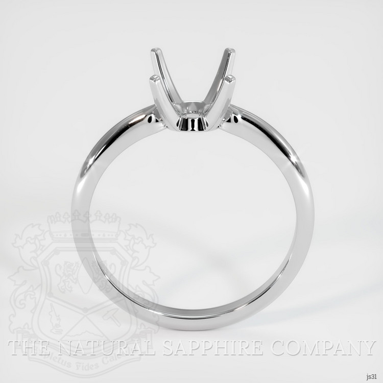 10K White Gold Solitaire Ring Setting