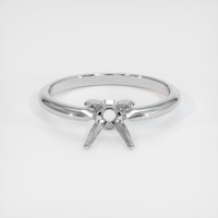 14K White Gold Solitaire Ring Setting Image