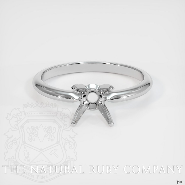 14K White Gold Solitaire Ring Setting