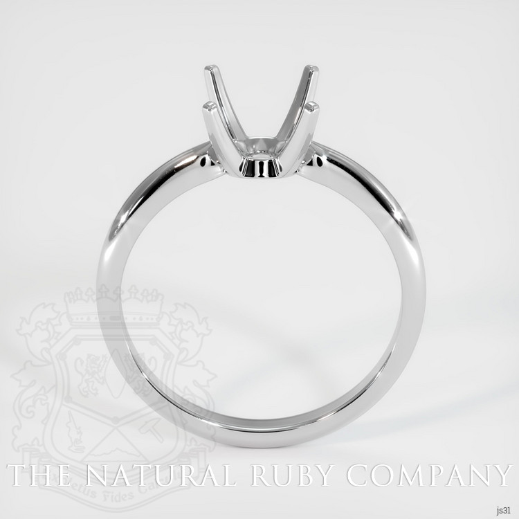 14K White Gold Solitaire Ring Setting