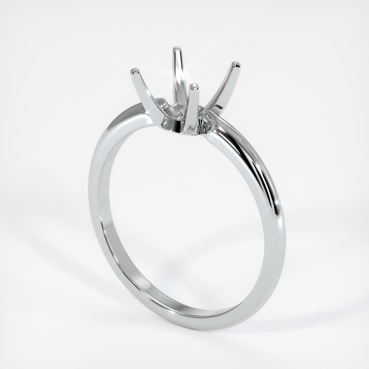18K White Gold Solitaire Ring Setting