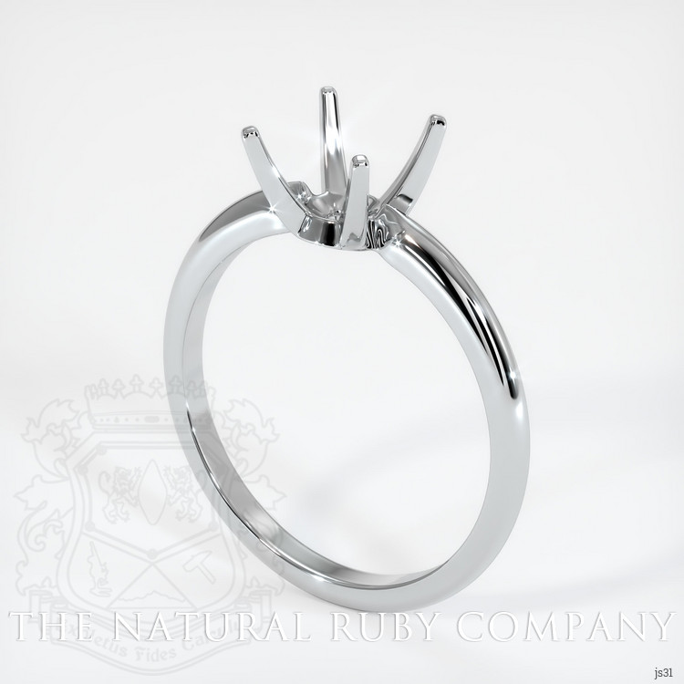 18K White Gold Solitaire Ring Setting