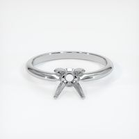18K White Gold Solitaire Ring Setting Image