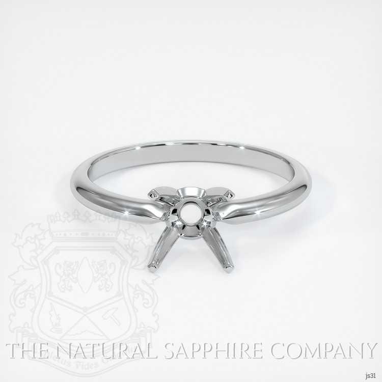 18K White Gold Solitaire Ring Setting